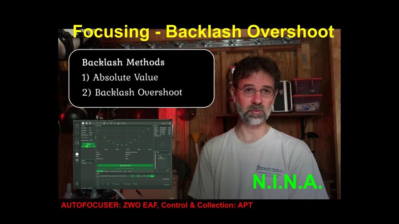 Focusing w/ an Autofocuser (EAF) Video 4 of 4 - Backlash Overshoot Method in N.I.N.A.