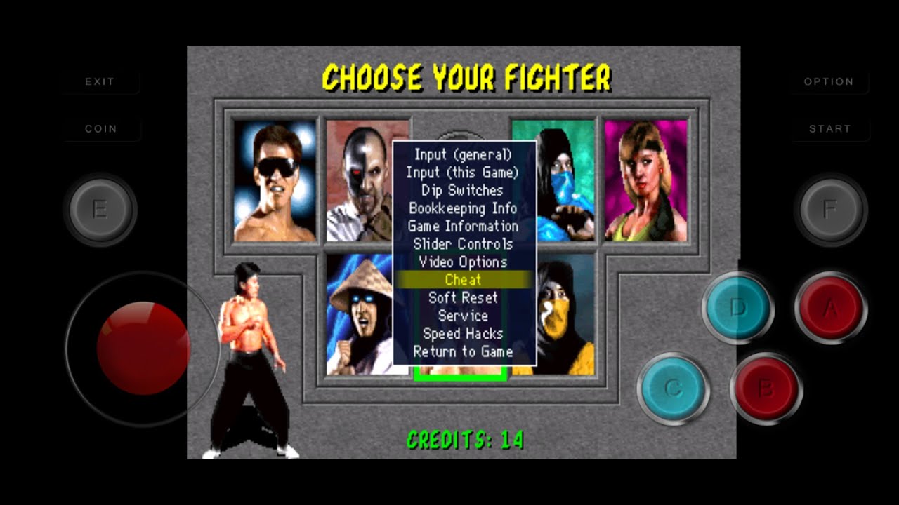 Mortal Kombat 1 - Mame4Droid (v0.139u1) Cheats.