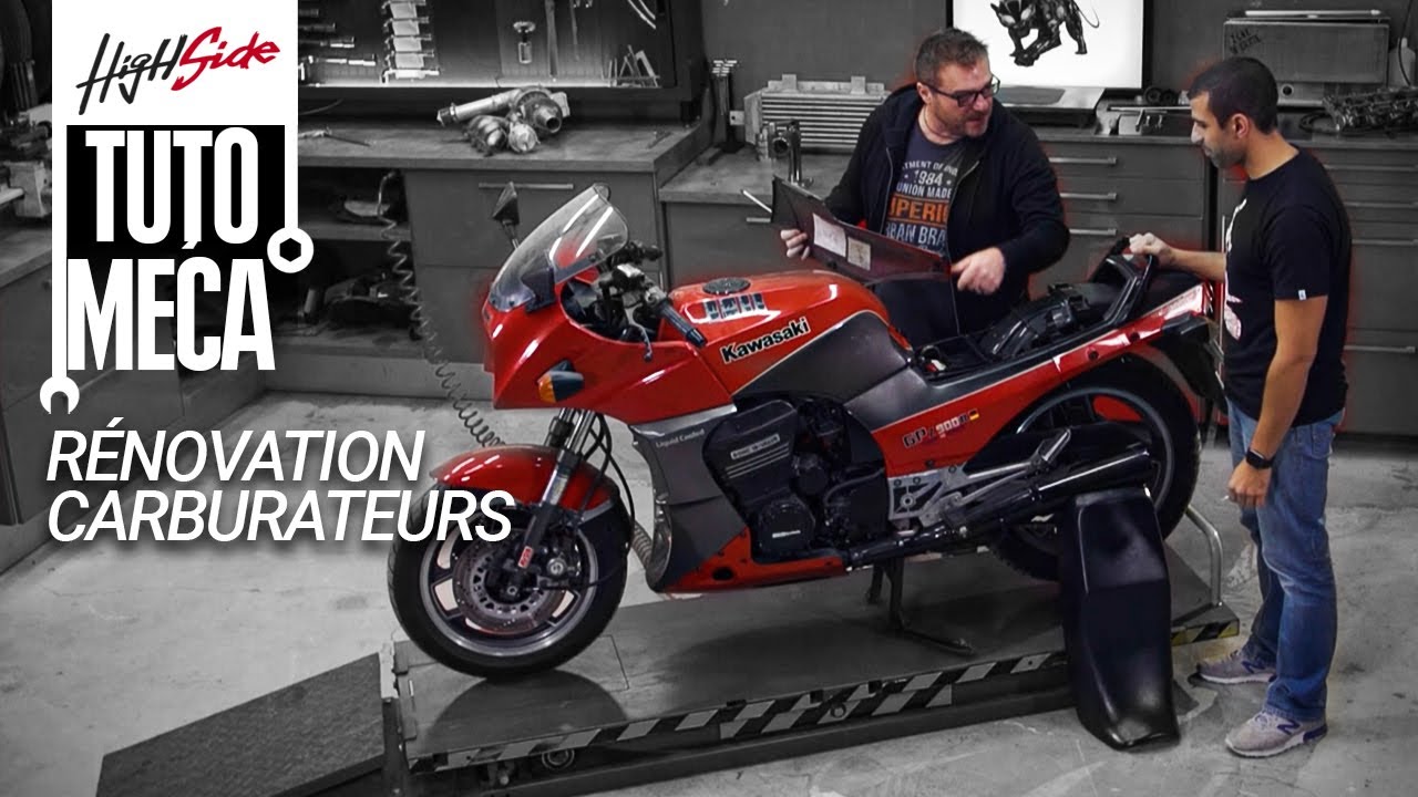 Rénovation carburateurs sur une Kawasaki GPZ 900 - TUTO
