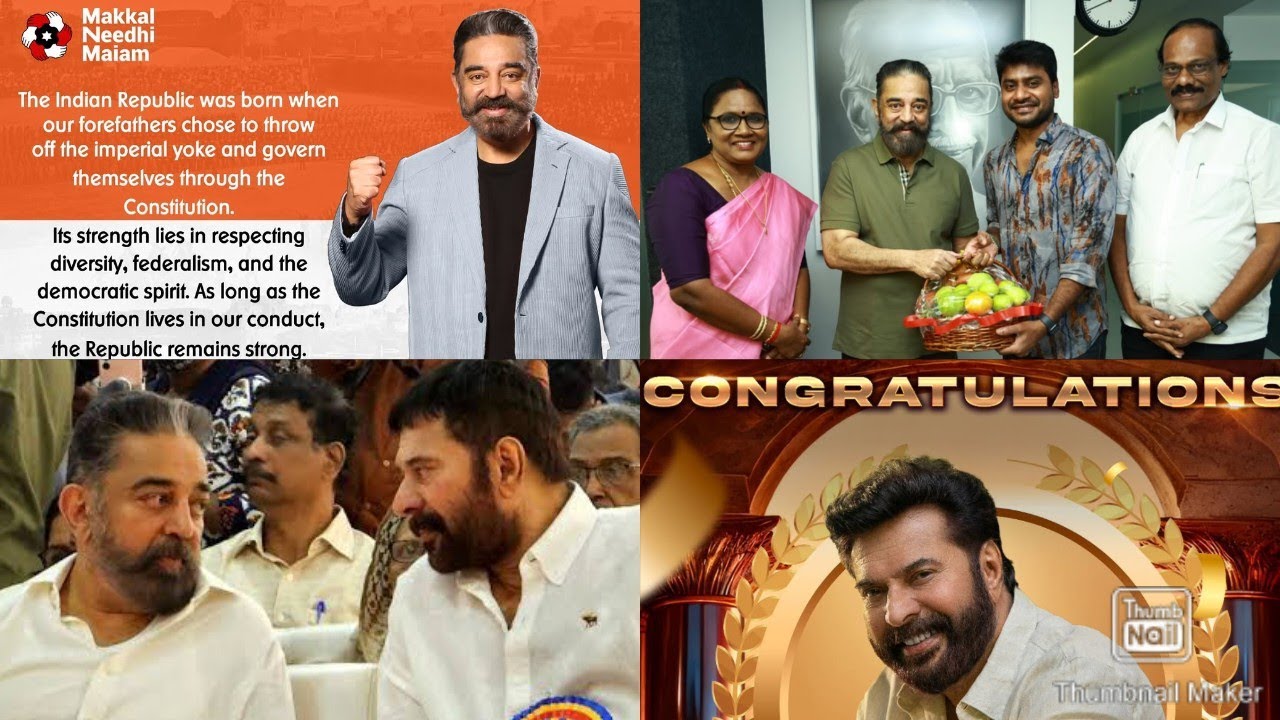 KAMALHAASAN'S EMOTIONAL WISHES TO MAMMOTTY ON PADMABHUSHAN AWARD | LEOSIVAKUMAR LAUDS ULAGANAYAGAN 