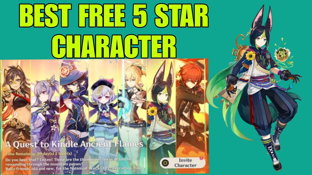 BEST FREE 5 STAR CHARACTERS YOU CAN OBTAIN FROM GENSHIN IMPACT ANNIVERSARY.