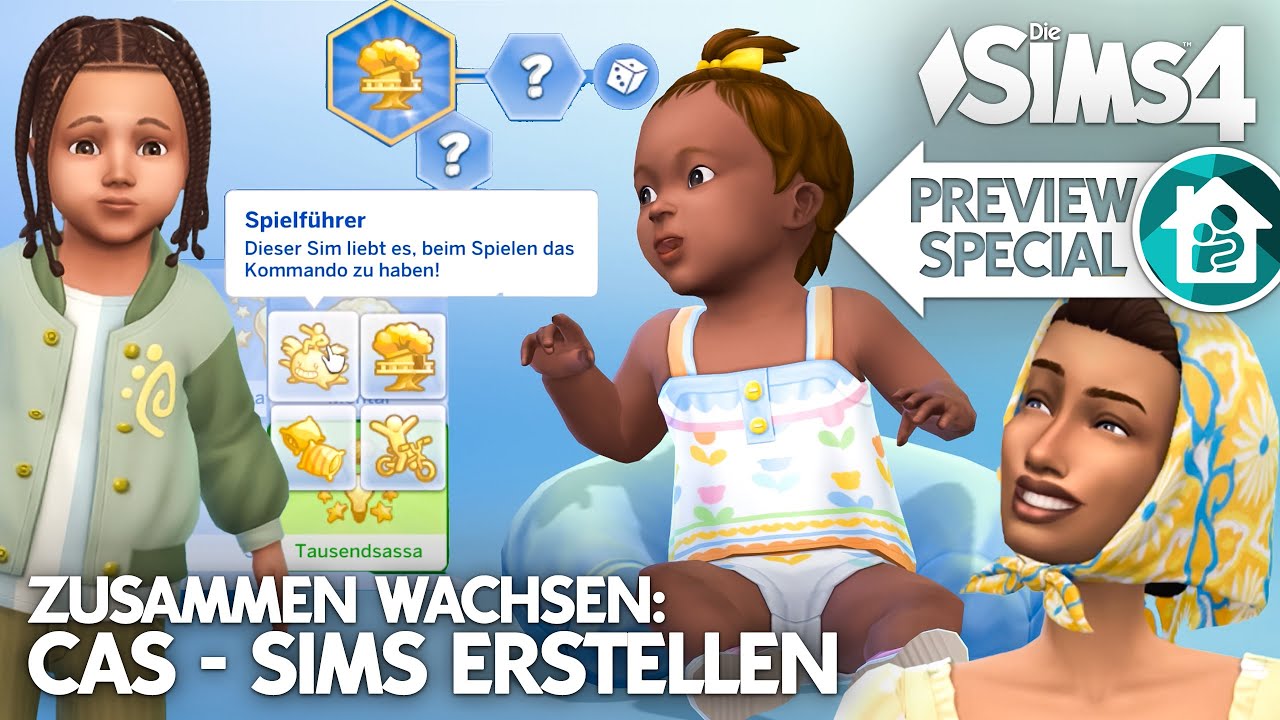 Alle CAS Erstelle einen Sim Inhalte! Die Sims 4 Zusammen wachsen Erweiterungspack Preview Special
