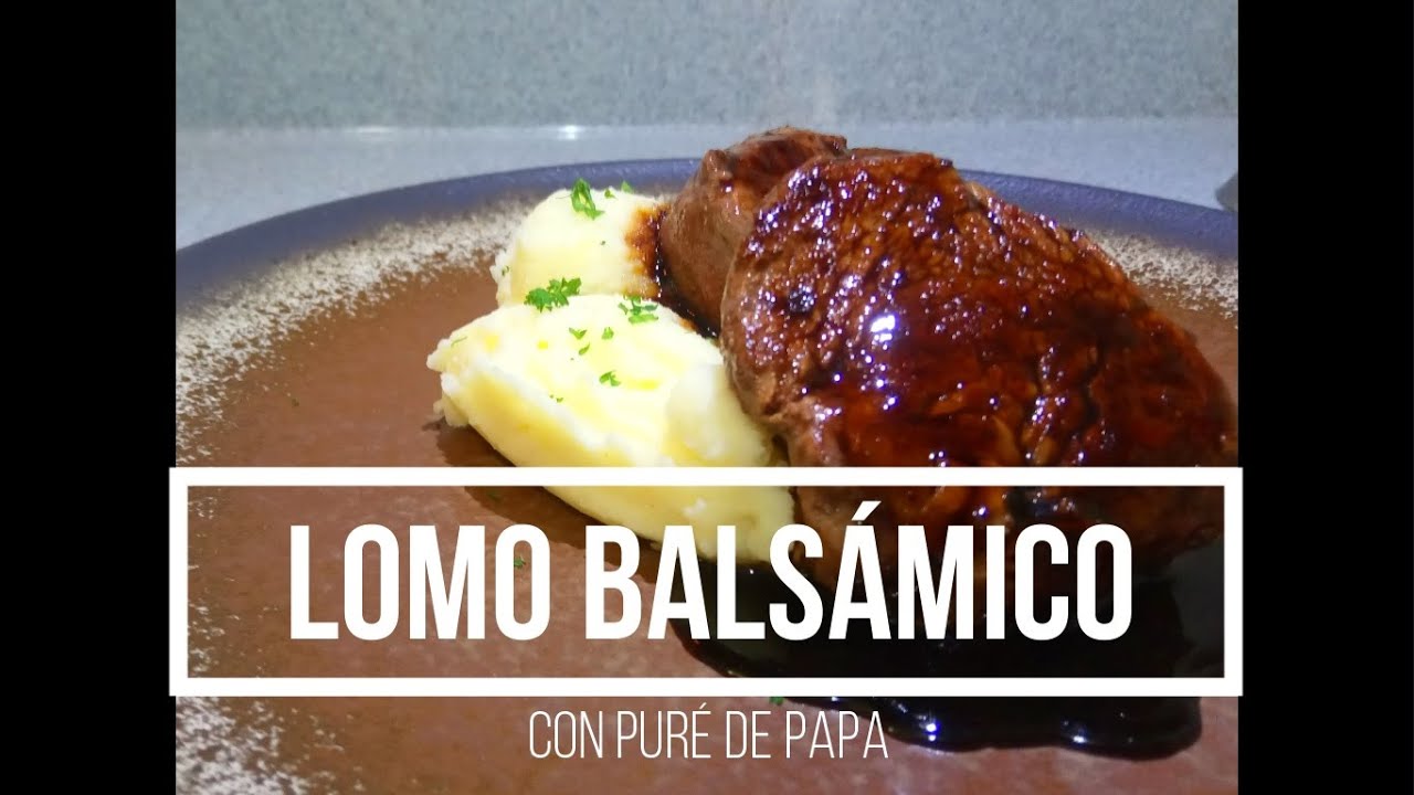 Lomo balsámico con puré de papa (esp. San Valentín #2, plato fuerte,  contrastes que enamoran)