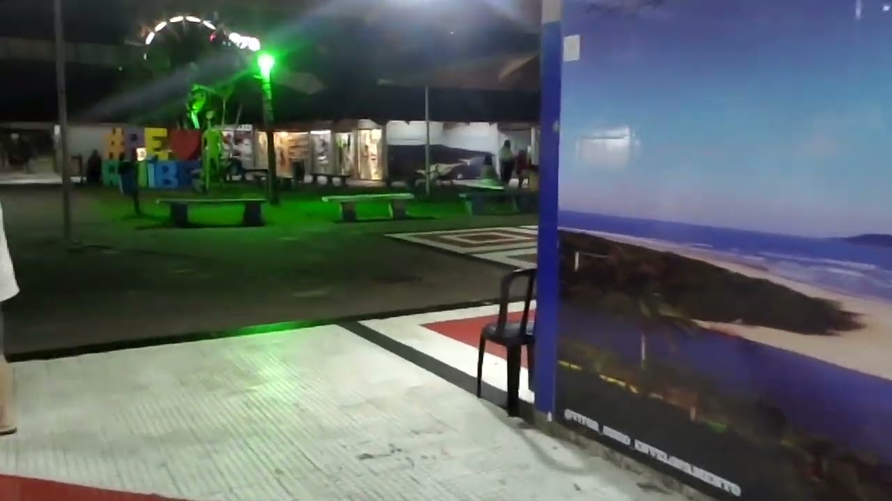 Rolê de patinete gm5 p1 Max pela orla da praia de Peruíbe (portinho e centro) vídeo 3
