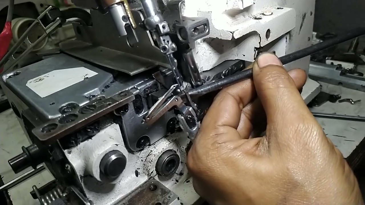 ওভার লক মেসিনের লুপার টাইমিং,,,,4t thread over lock machine looper&needle bar taiming.