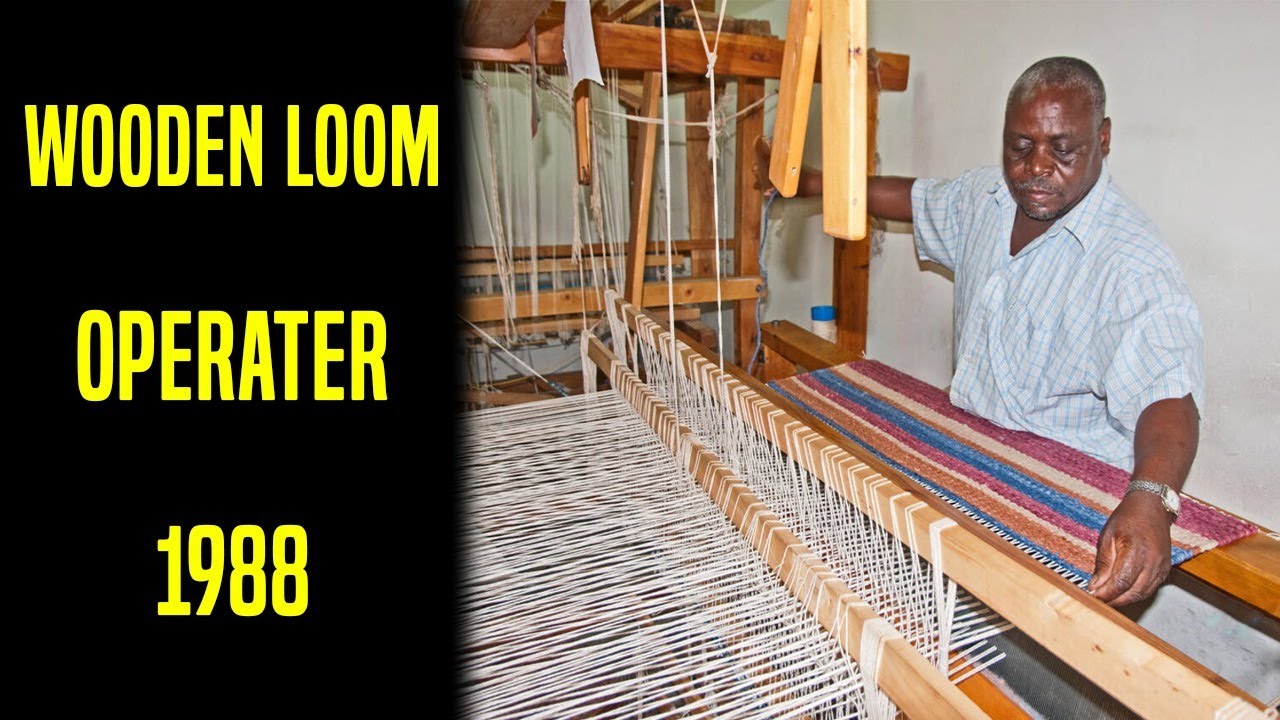 Watch a MASTER Weaver Operate a Wooden Loom in 1988 — True Handcrafted Art!