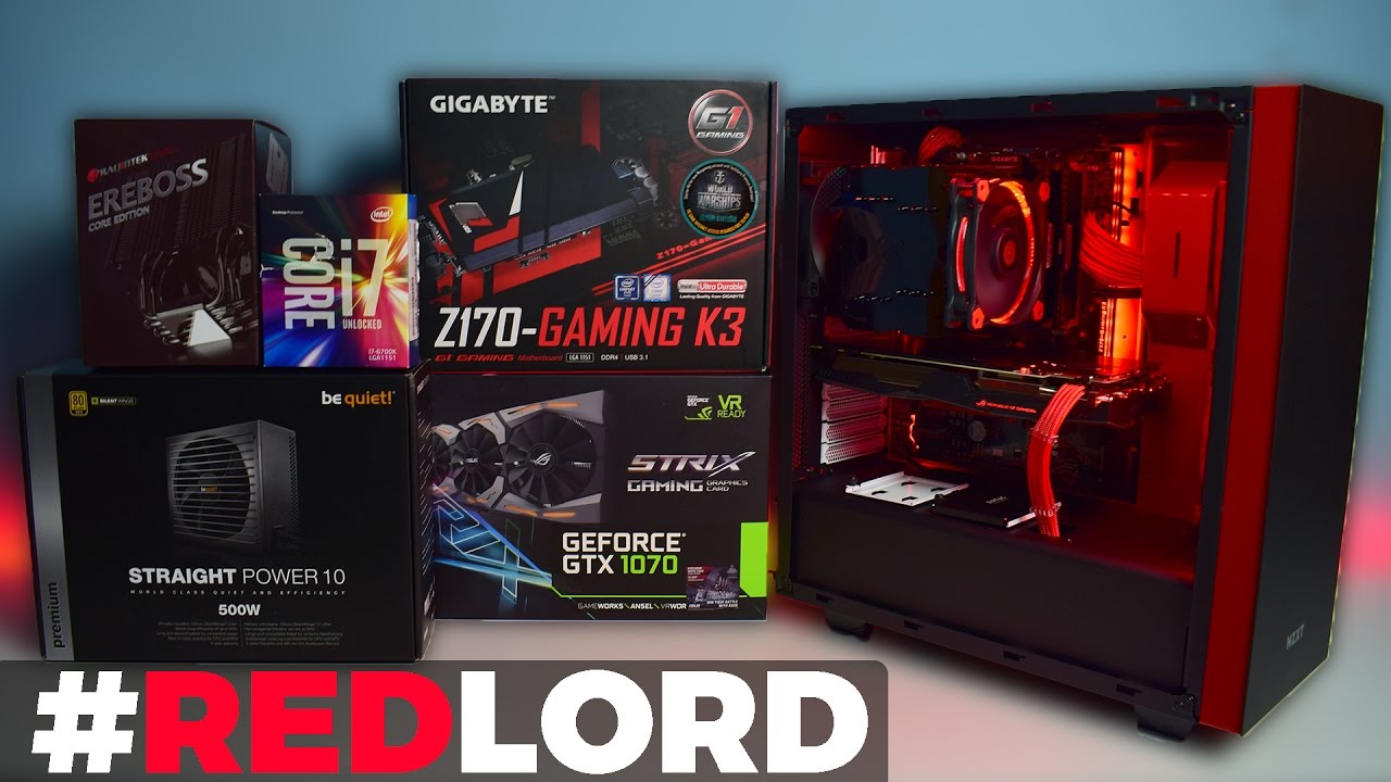 $1500 Gaming PC - Timelapse Build - RED LORD