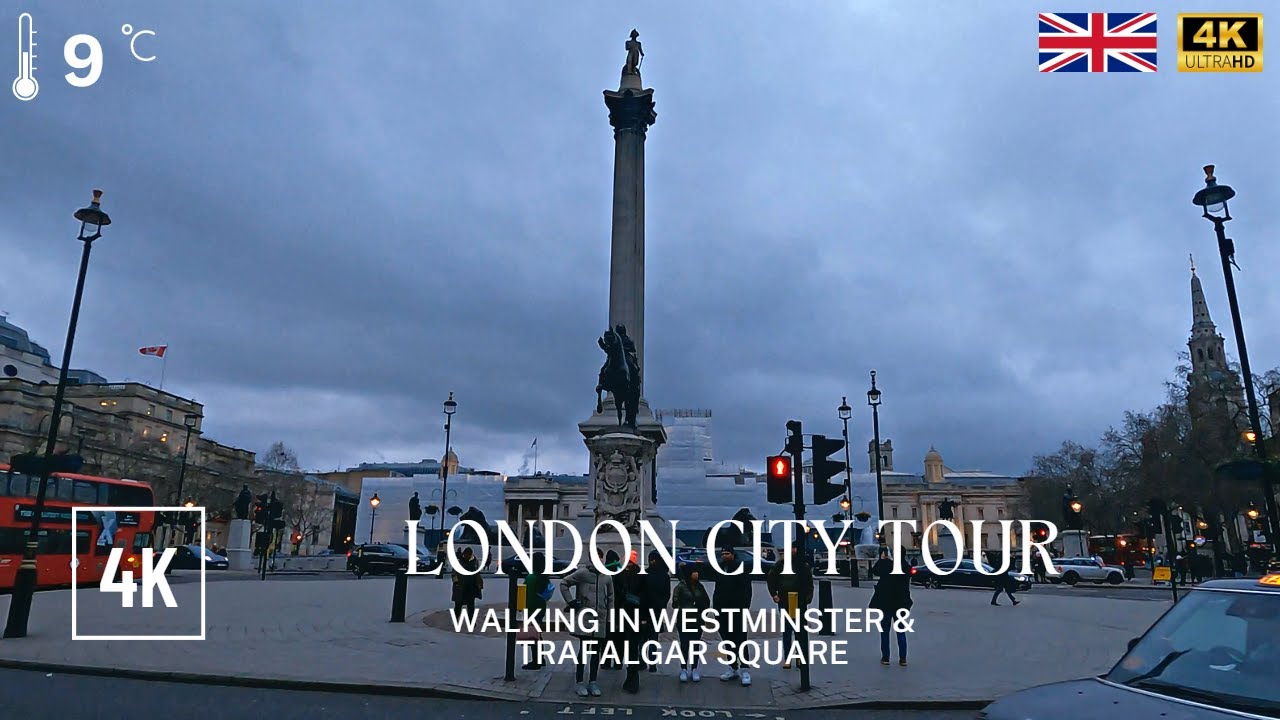 England, London Walk 2023 | 4K Virtual Walking Tour Around The City | Relaxing Evening Walking Tour