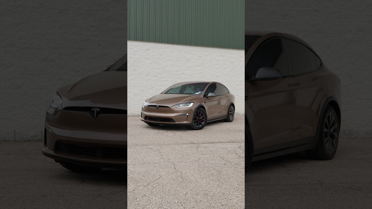 Tesla Model X Gloss Metallic Brown Vinyl Wrap | Bucks County, PA 