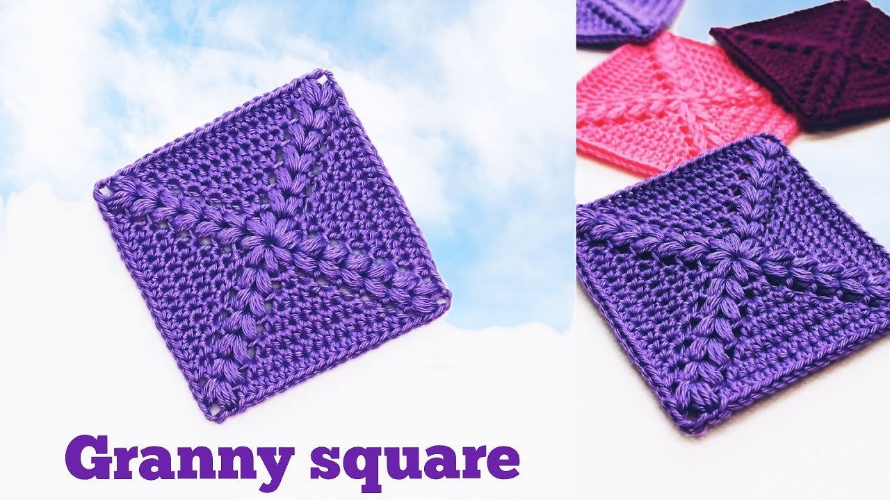 Granny square häkeln - crochet solid granny square