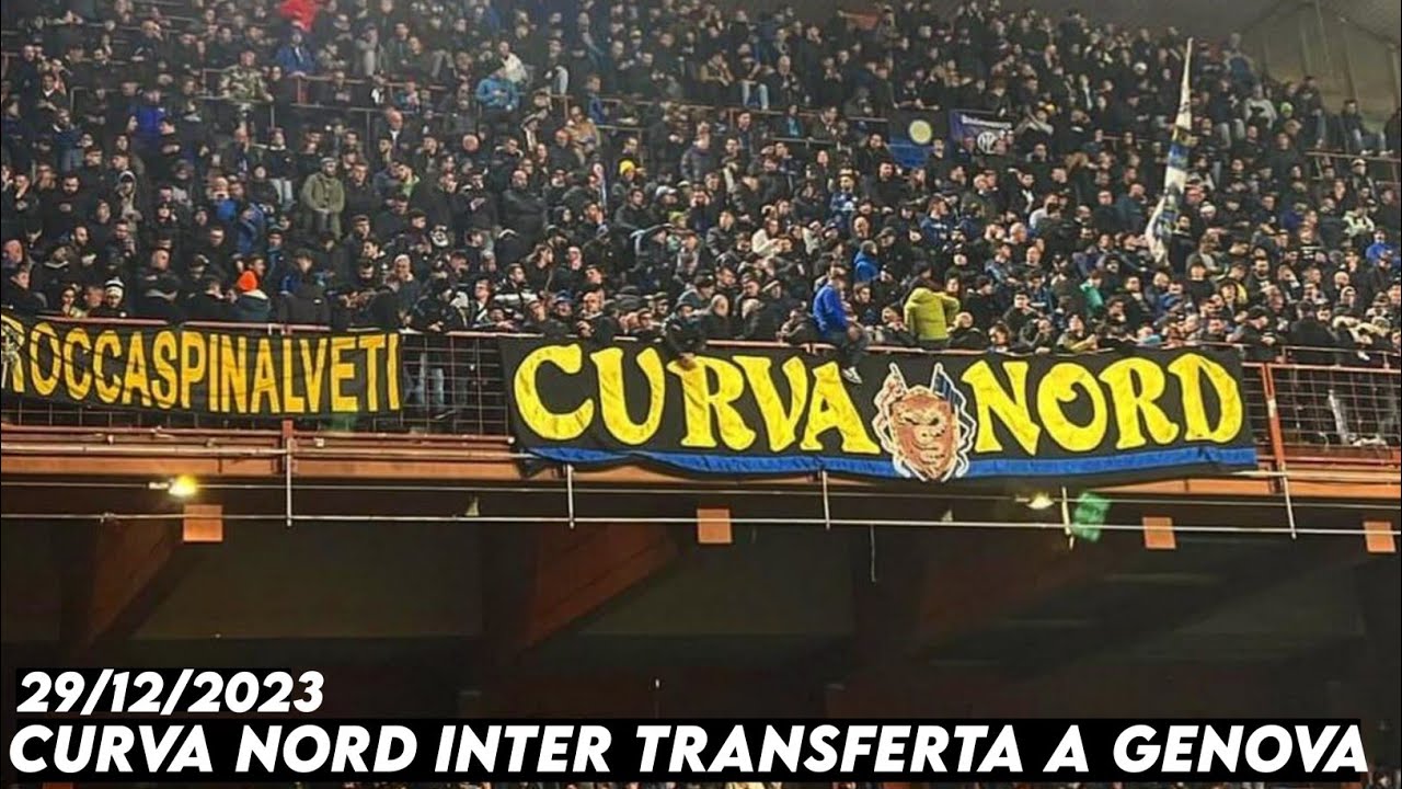 CURVA NORD INTER TRANSFERTA A GENOVA || Genoa vs inter Milan 29/12/2023
