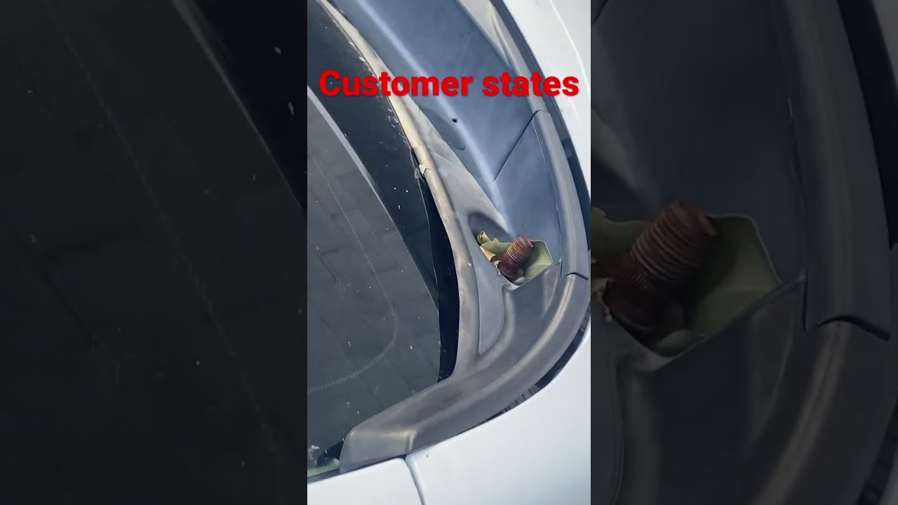 Customer stated he has a small leak #customerstates #autoglass #leaks