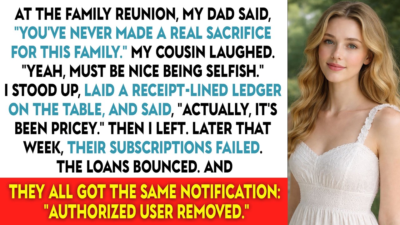 At The Family Reunion, My Dad Said, “You’ve Never Made a Real Sacrifice For This Family.” Then My...
