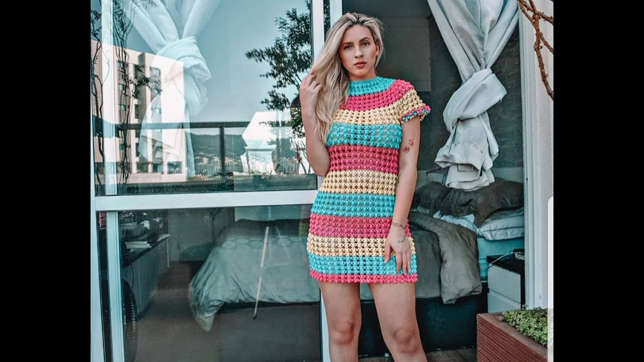 Vestido crochê primavera - Destro - Parte 1