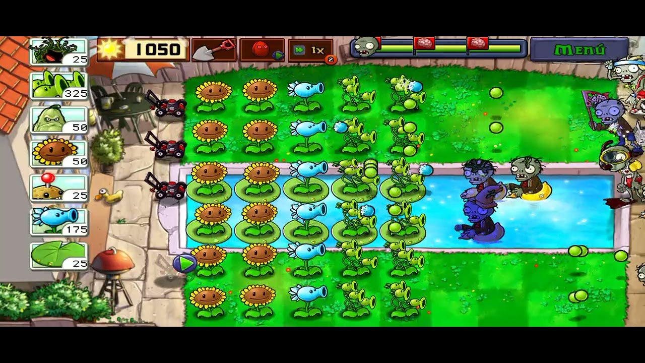 Jugando a pvz en la piscina #8