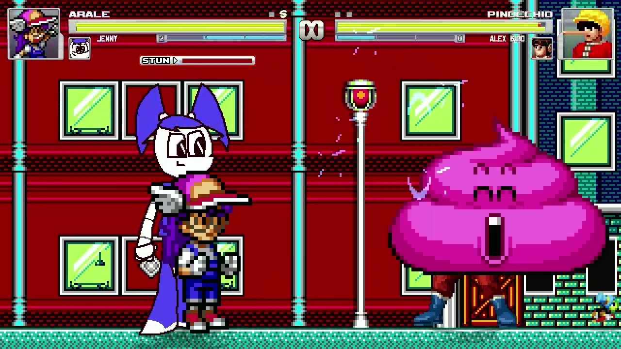 AN Mugen #558: Arale & Jenny VS Pinocchio & Alex Kidd