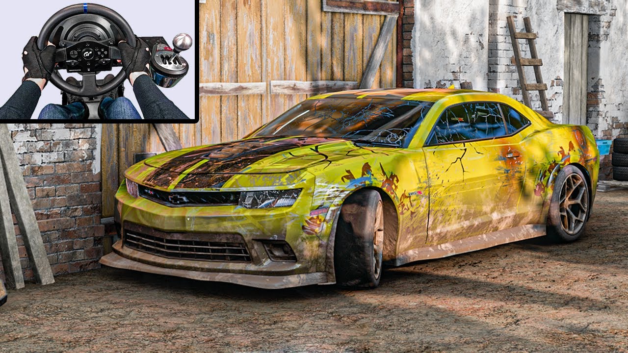 Rebuilding Chevrolet Camaro Z28 - Forza Horizon 5 (Steering Wheel+Shifter)Thrustmaster T300 Gameplay