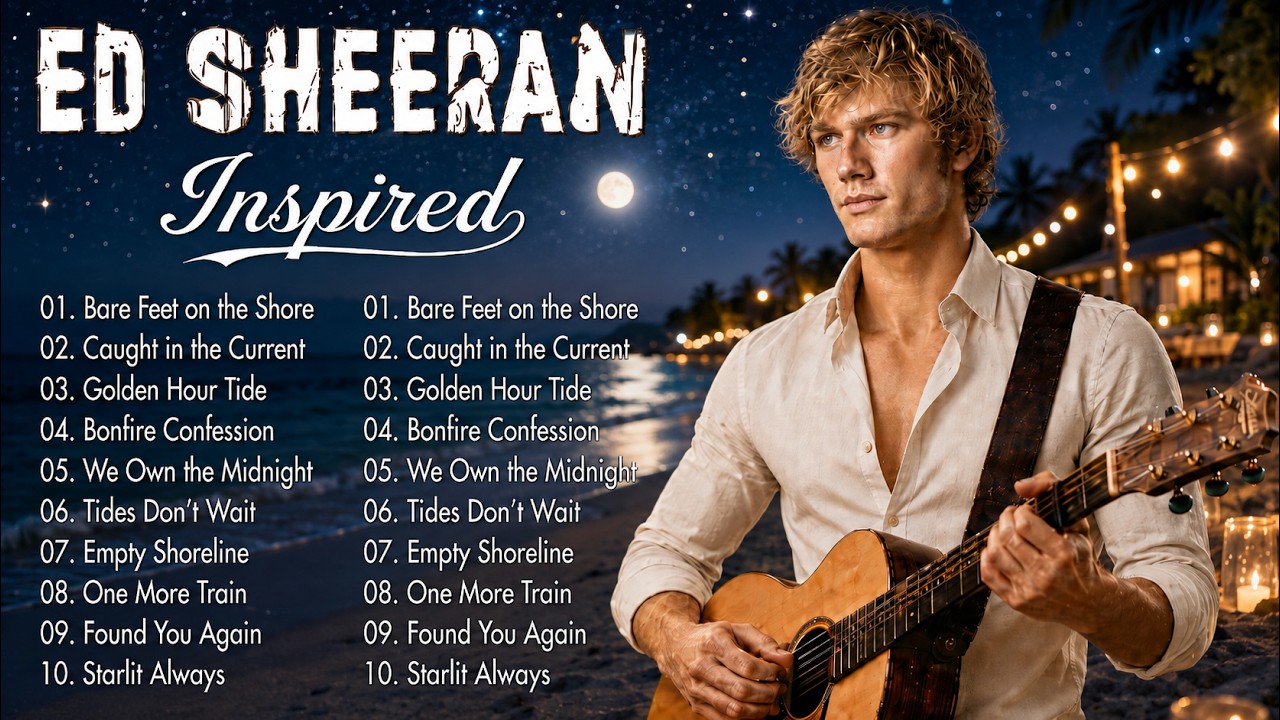 Ed Sheeran Inspired Acoustic Love Songs ～ Starlit Beach Walks & Coastal Dreams ～