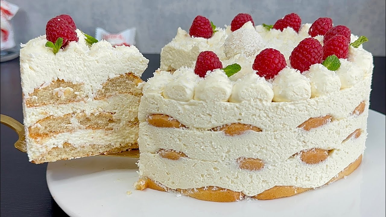 ВОСХИТИТЕЛЬНЫЙ КОКОСОВЫЙ ДЕСЕРТ 😍 БЫСТРО, СВЕЖО И НЕВЕРОЯТНО СЛИВОЧНЫЙ! НЕ ТРЕБУЕТ ВЫПЕЧКИ!