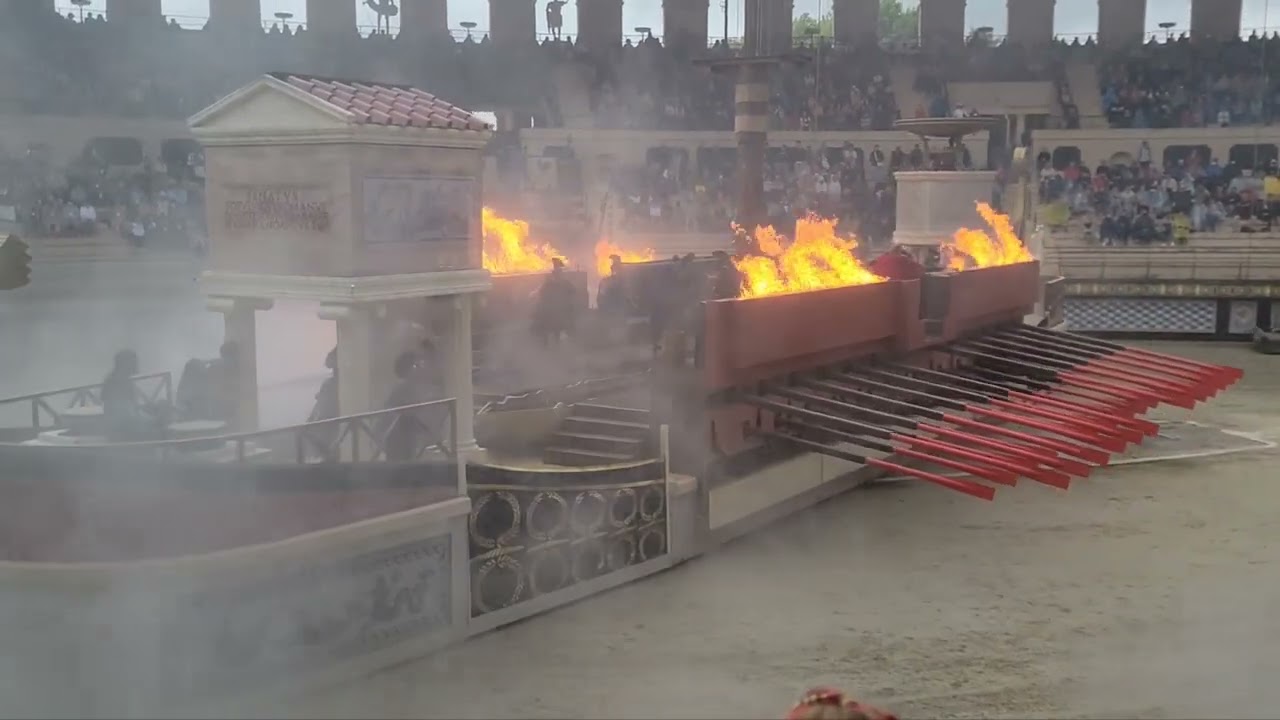 Los romanos en puy du fou francia show espectaculo y ambiente cerca de Nantes Francia