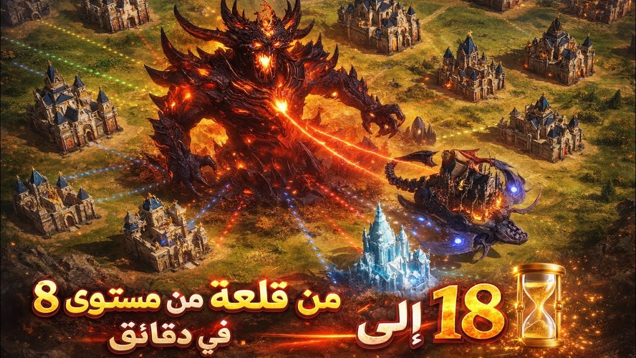 بابل عرش رمال / land of empire / من مستوى 8 الى 18 في ثلاث دقائق / 100الف دقيقه صرف