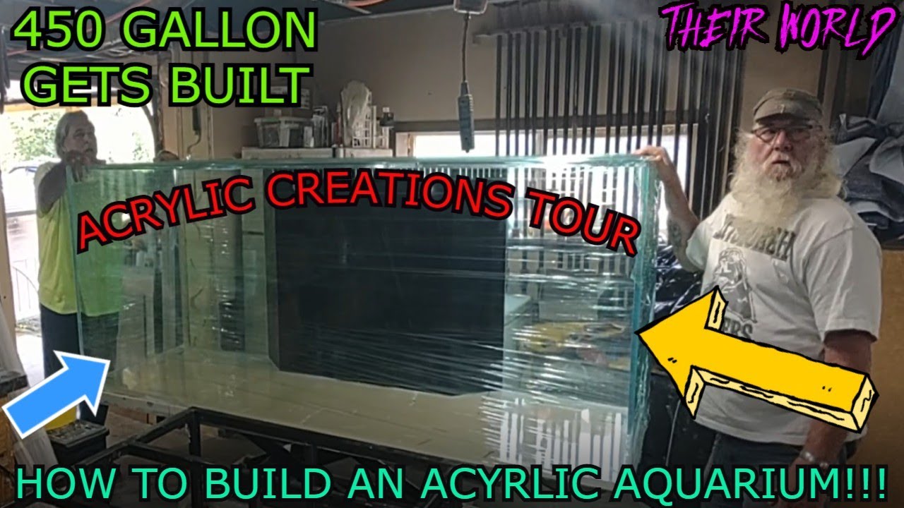 HOW TO BUILD ACRYLIC AQUARIUMS // LARGE TANK MANUFACTURING // MASSIVE 450 AQUARIUM IS BUILT!!!
