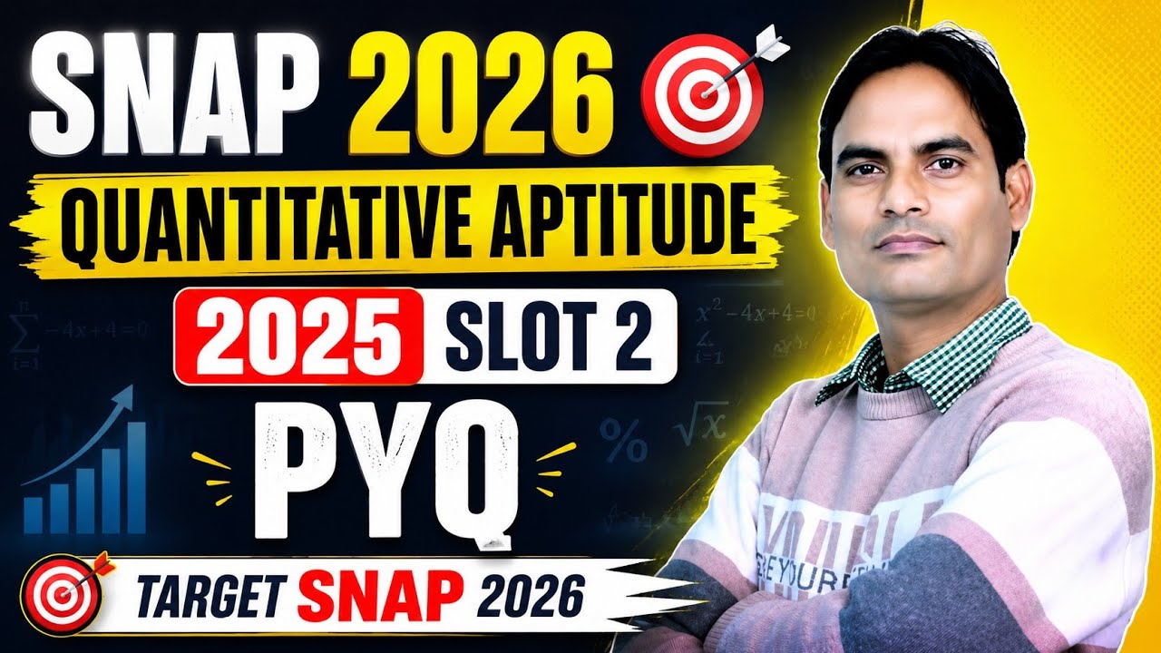 SNAP 2026 | SNAP 2025 SLOT 2  | Quantitative Aptitude Solutions #snap2026