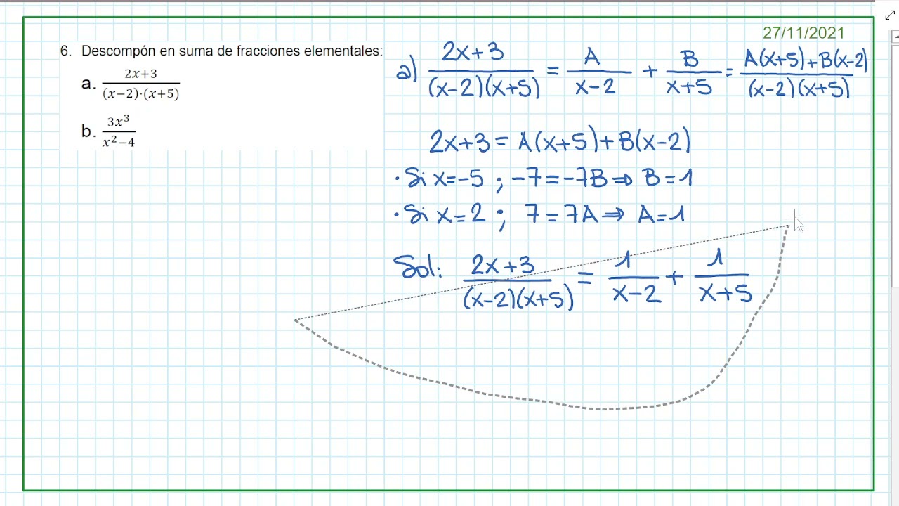 Descomposición en fracciones elementales