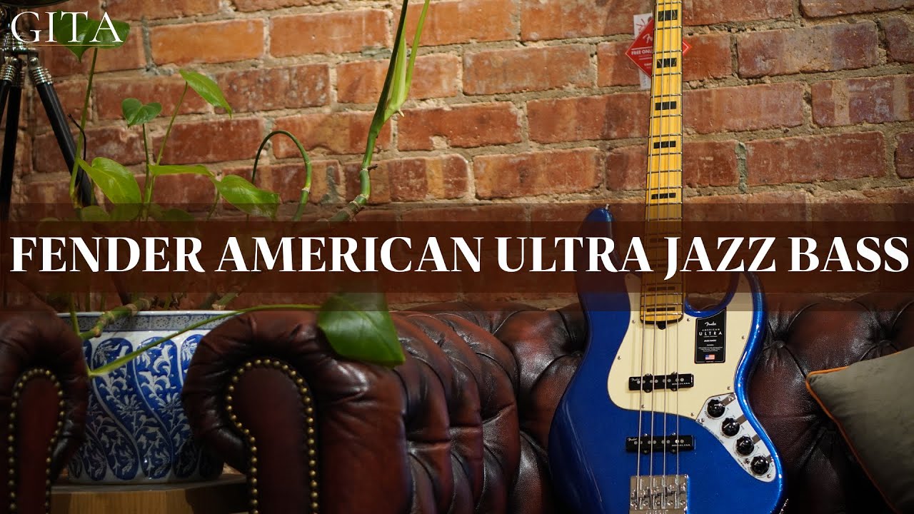 Бас-гитара Fender American Ultra Jazz Bass цвета Cobra Blue &mdash; гитары на чердаке
