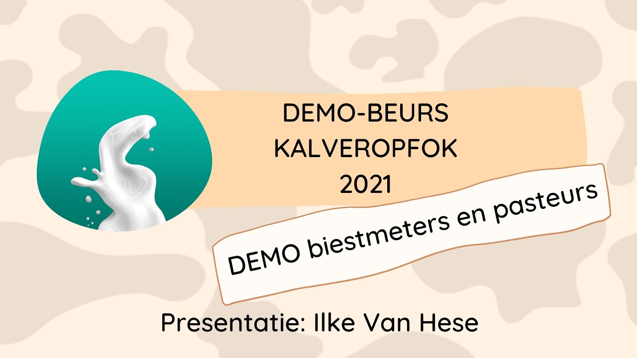 Demo-beurs kalveropfok: Demo Biestmeters en -pasteurs