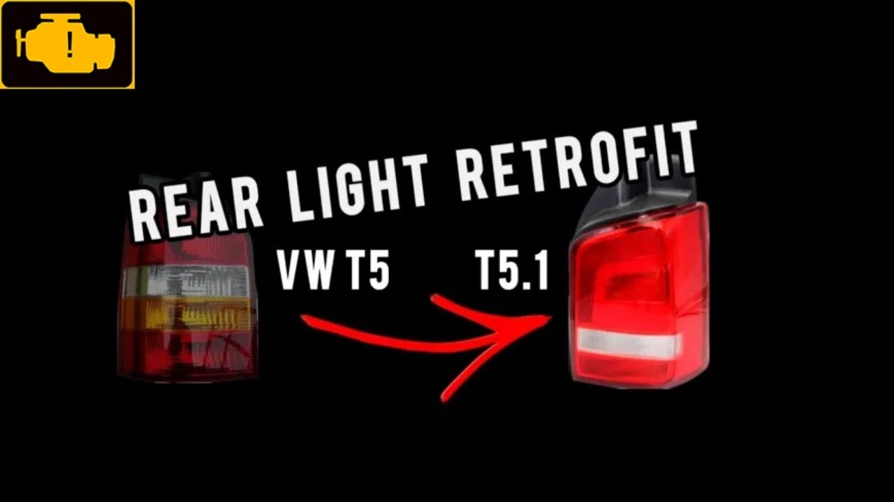 VW T5 wymiana tylnych lamp na VW T5.1 Lift
