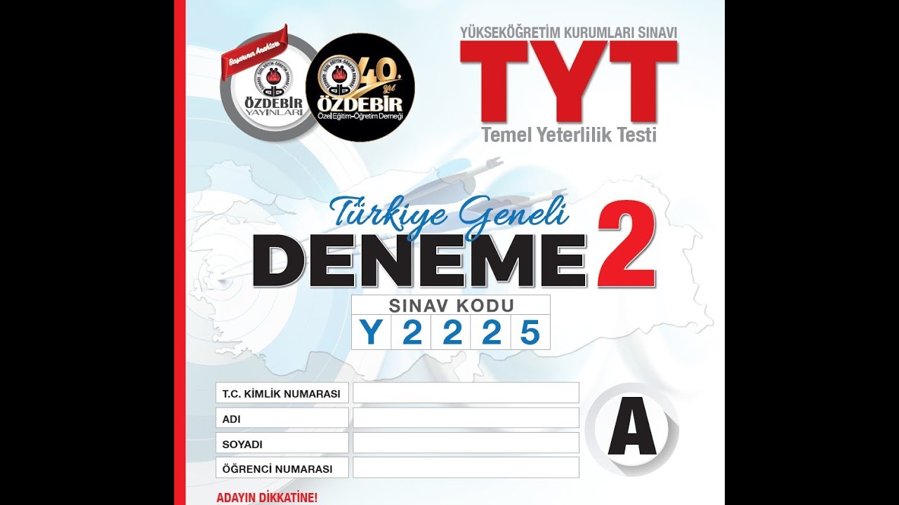 Özdebir Türkiye Geneli TYT-2 Geometri Çözümü