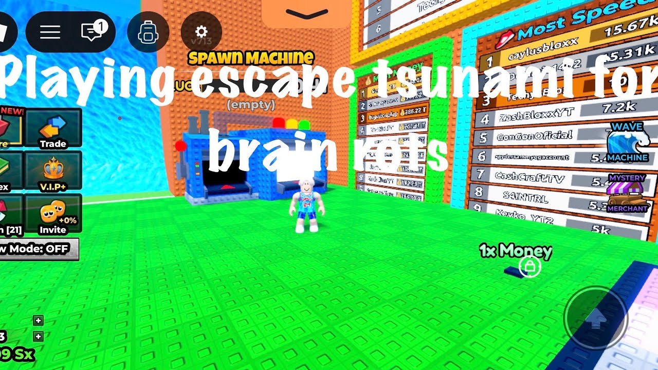 Today I made my first video on escape do tsunami for brain rots￼!