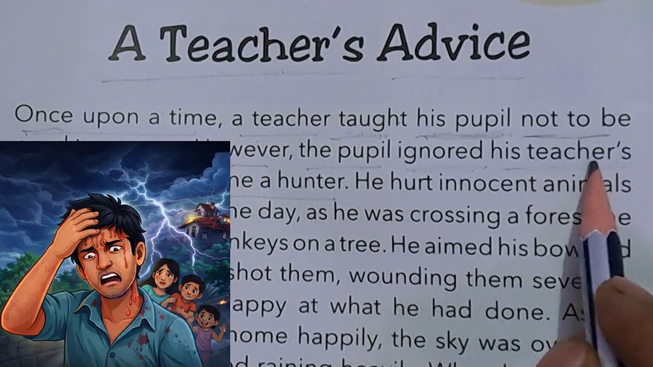 एक शिक्षक की सलाह/English Moral Story/Short English Story/English Story Translation 