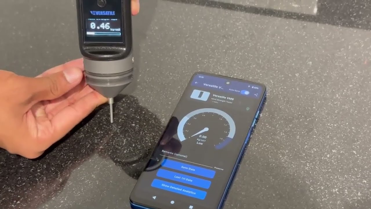 Testing Mould Strength On Field, Storing Data in App and Sharing for analysis