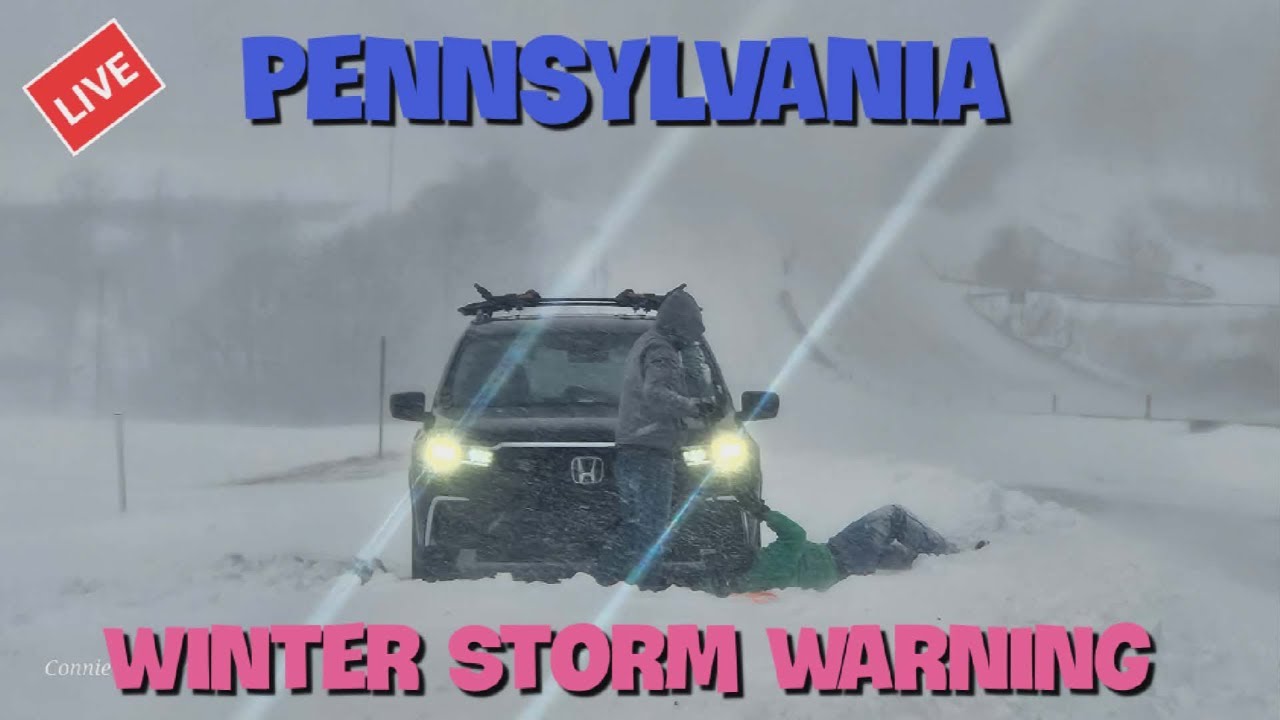 🔴STORM CHASERS LIVE🔴Winter Storm Warning Pennsylvania!