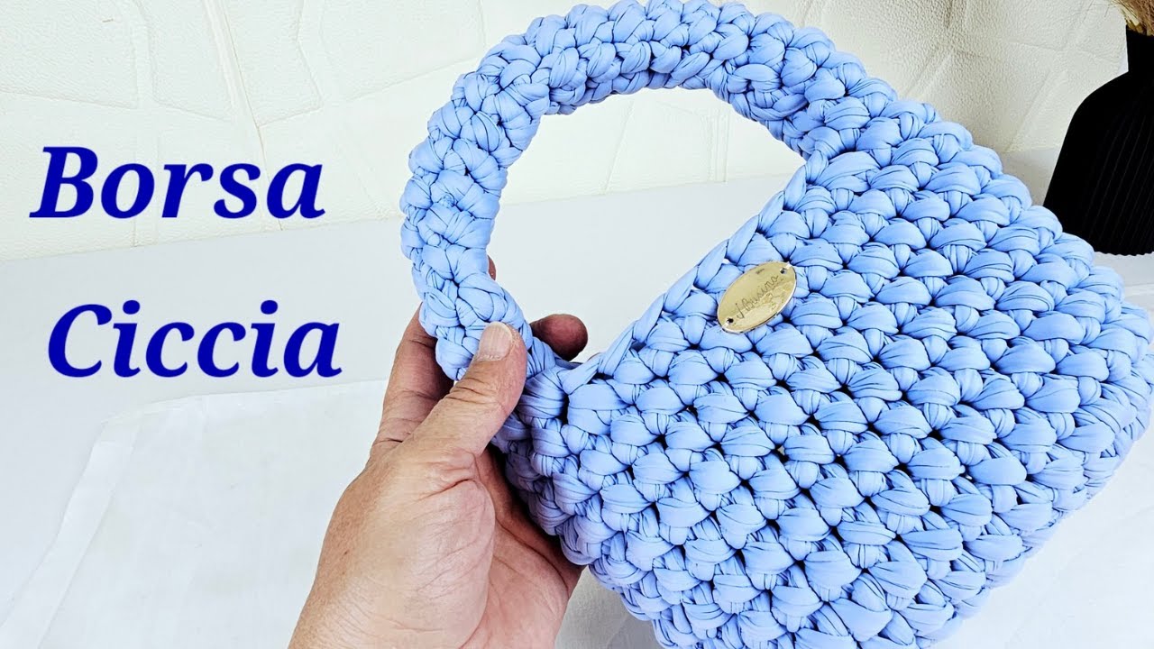 Tutorial mini bag uncinetto/punto basso incrociato/ facile e veloce/ anche per principianti