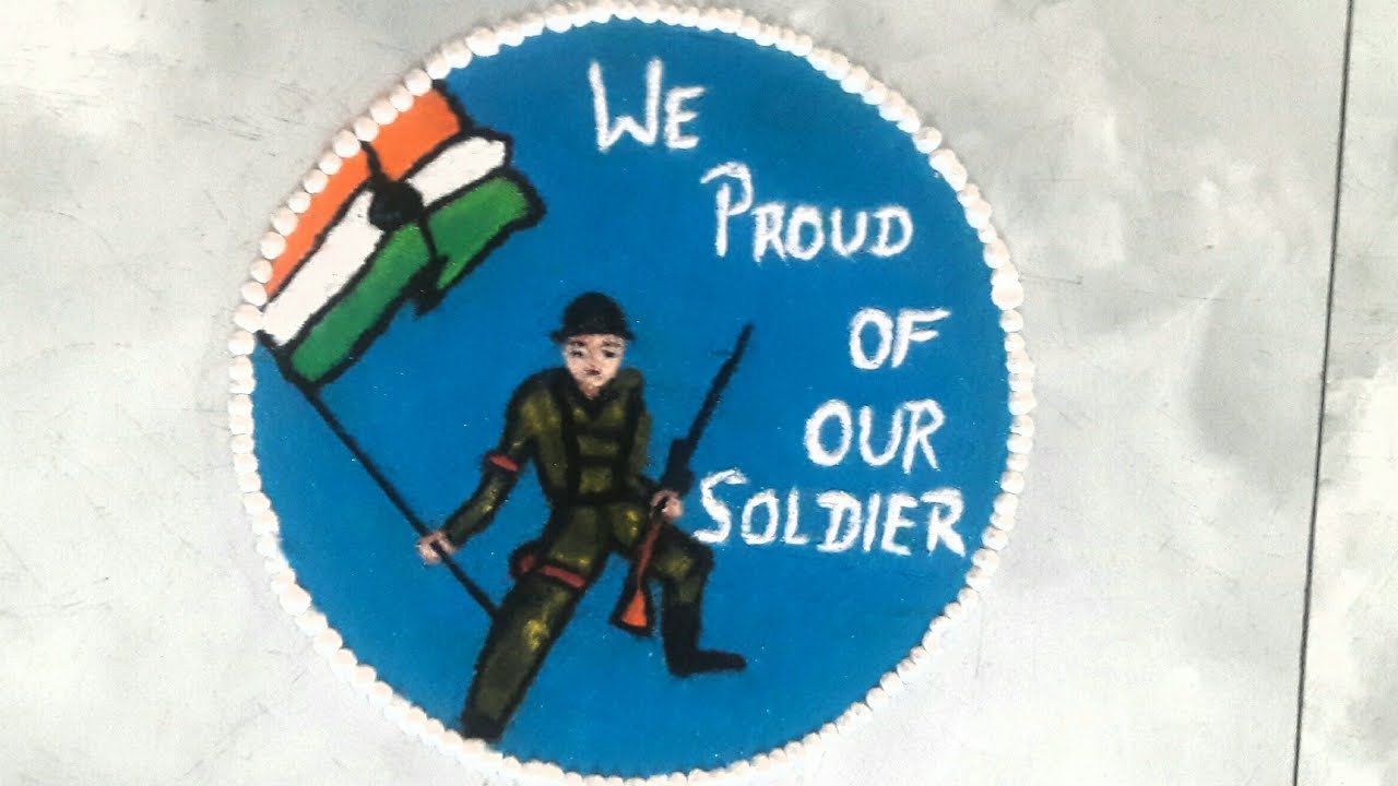 A Rangoli  for soldiers,#15aug special,# by anuradha sahu.