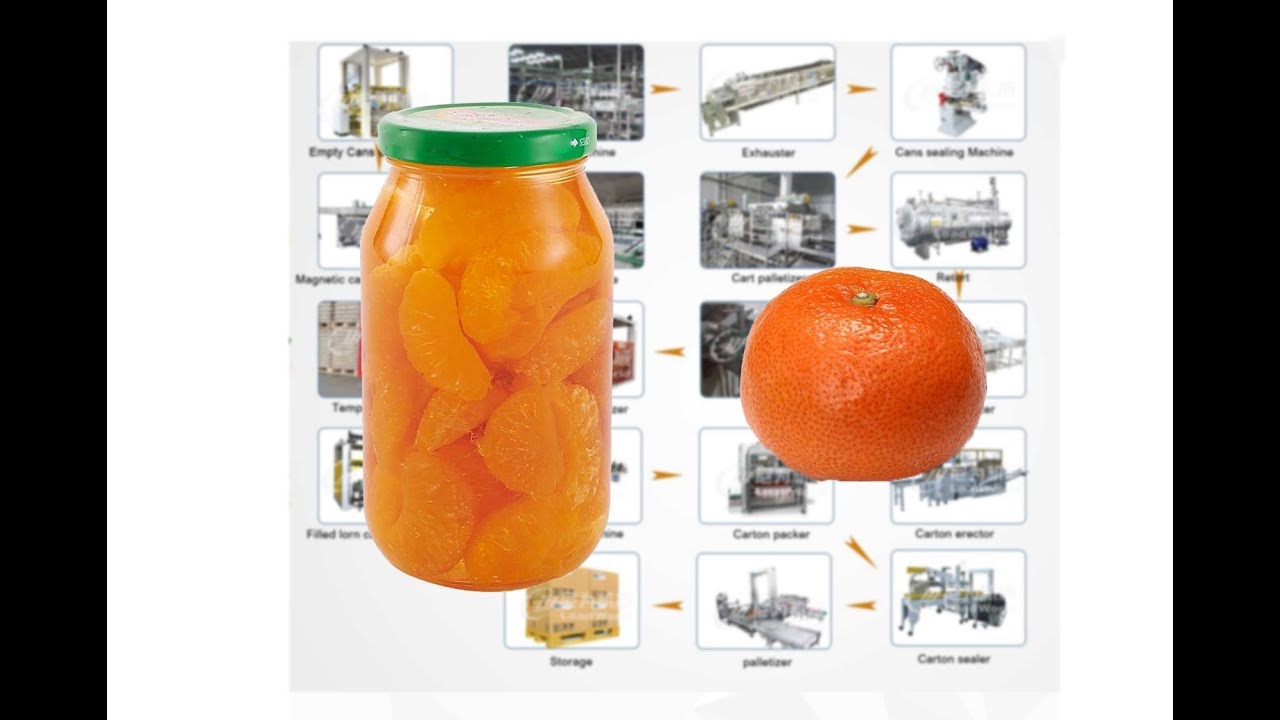 Tangerine mandarin orange canning production line canned fresh fruit canning production line