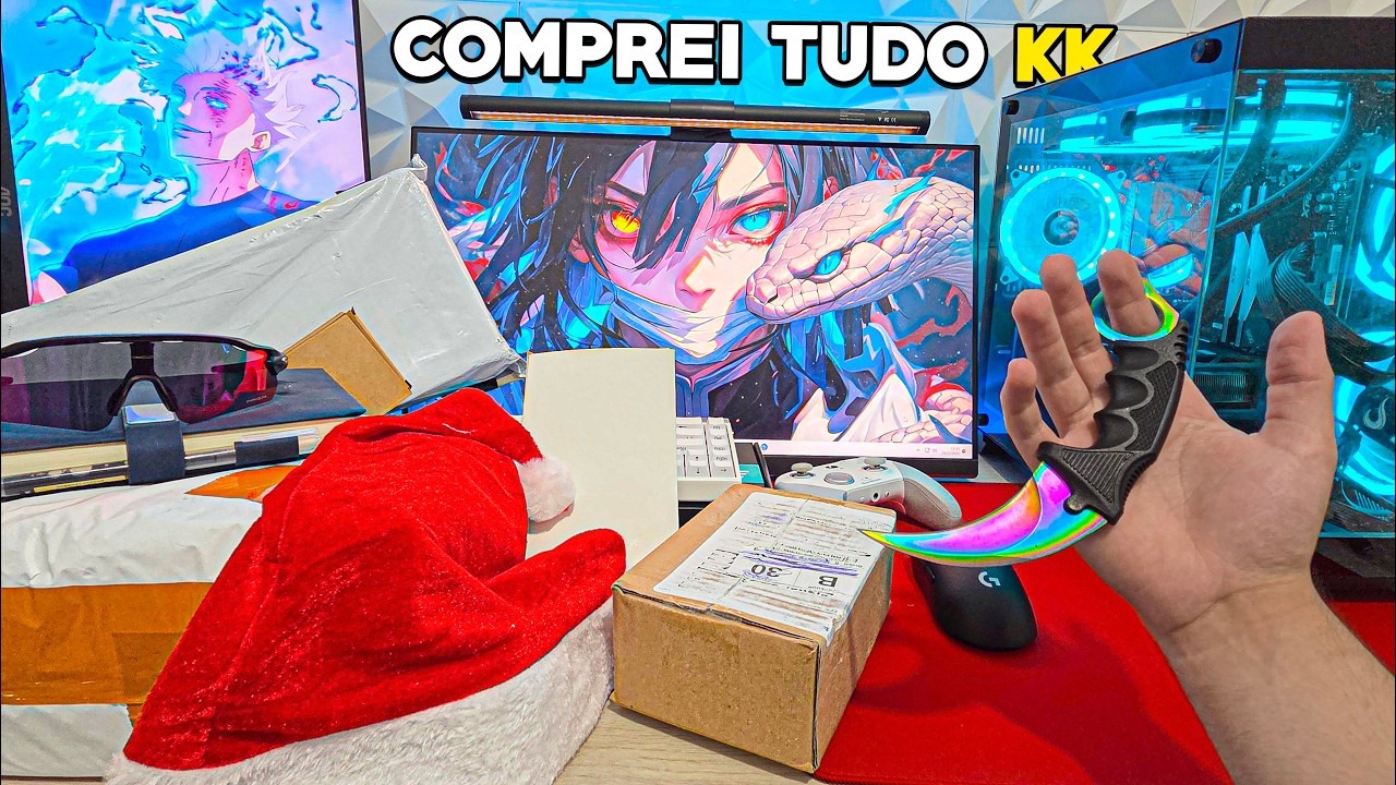 Como um Gamer Gasta Todo Seu Salário? KK  (Mega Unboxing)