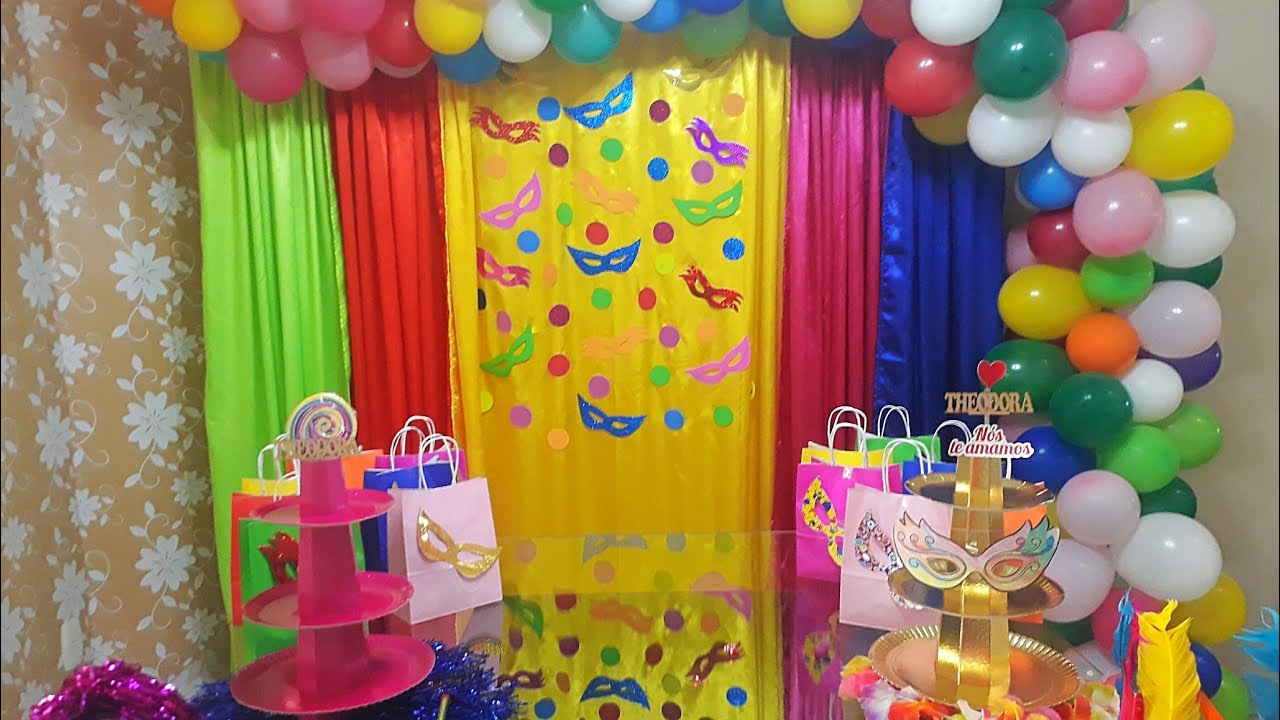 DECORAÇÃO DE FESTA TEMA CARNAVAL | ANIVERSÁRIO TEMA CARNAVAL