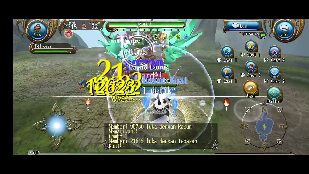 Toram Online. OHS Poison vs high PP Boss (Kuzto) #toramonline #mmorpg #toramonlineindonesia 