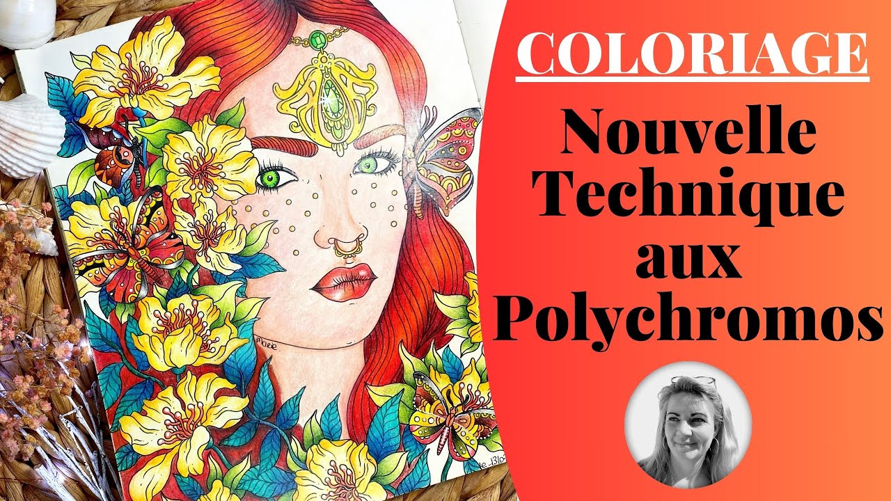 NOUVELLE ASTUCE de COLORIAGE avec les polychromos de Faber Castell Hanna Karlzon portait femme