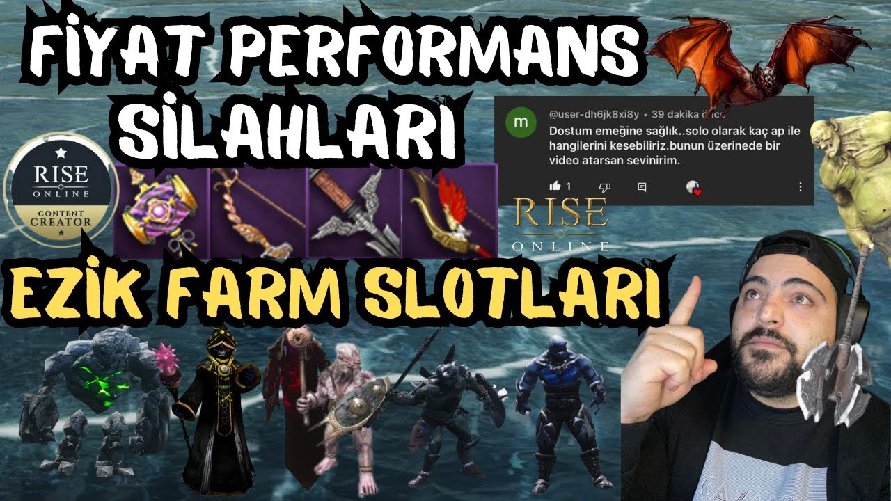 RİSE ONLİNE FİYAT PERFORMANS SİLARLARI VE EZİK FARM SLOTLARI / LUNAR / HADAR / DEATVALLEY FARM