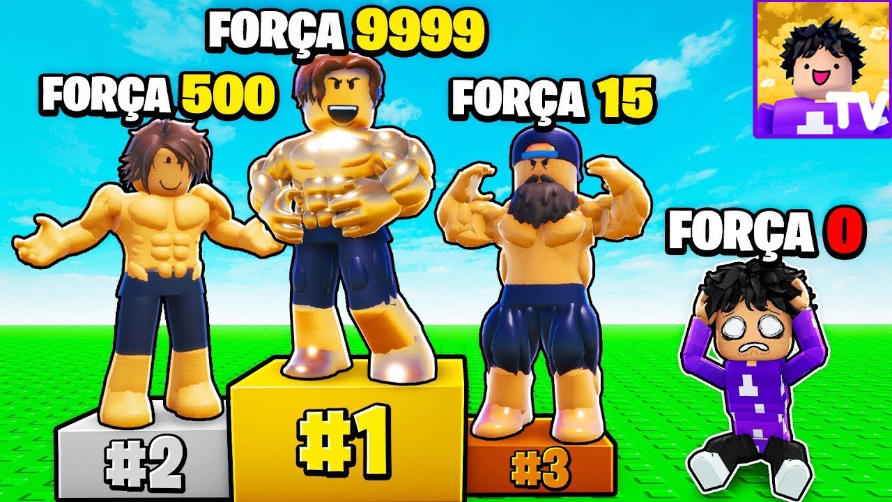FUI HUMILHADO NA COMPETIÇÃO DE FORÇA do ROBLOX E ME VINGUEI