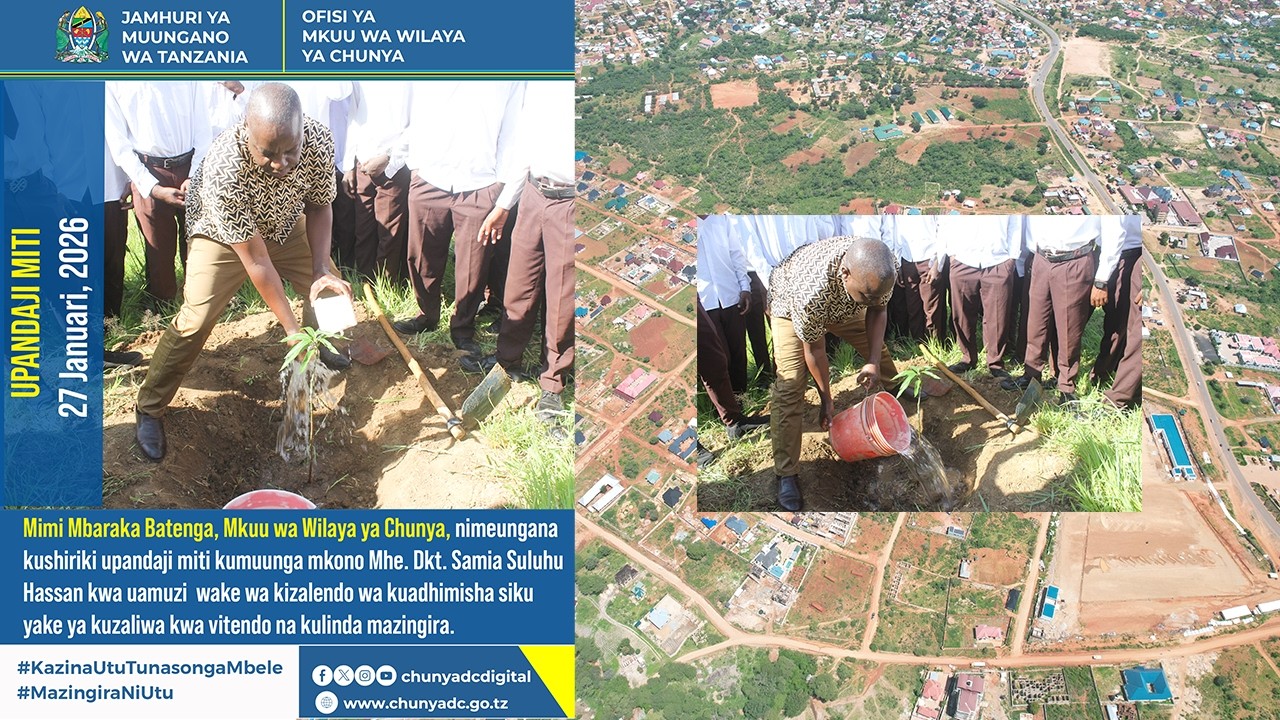 DC BATENGA ASHIRIKI UPANDAJI MITI KUMUUNGA MKONO MHE. RAIS SAMIA KUADHIMISHA SIKU YA KUZALIWA.