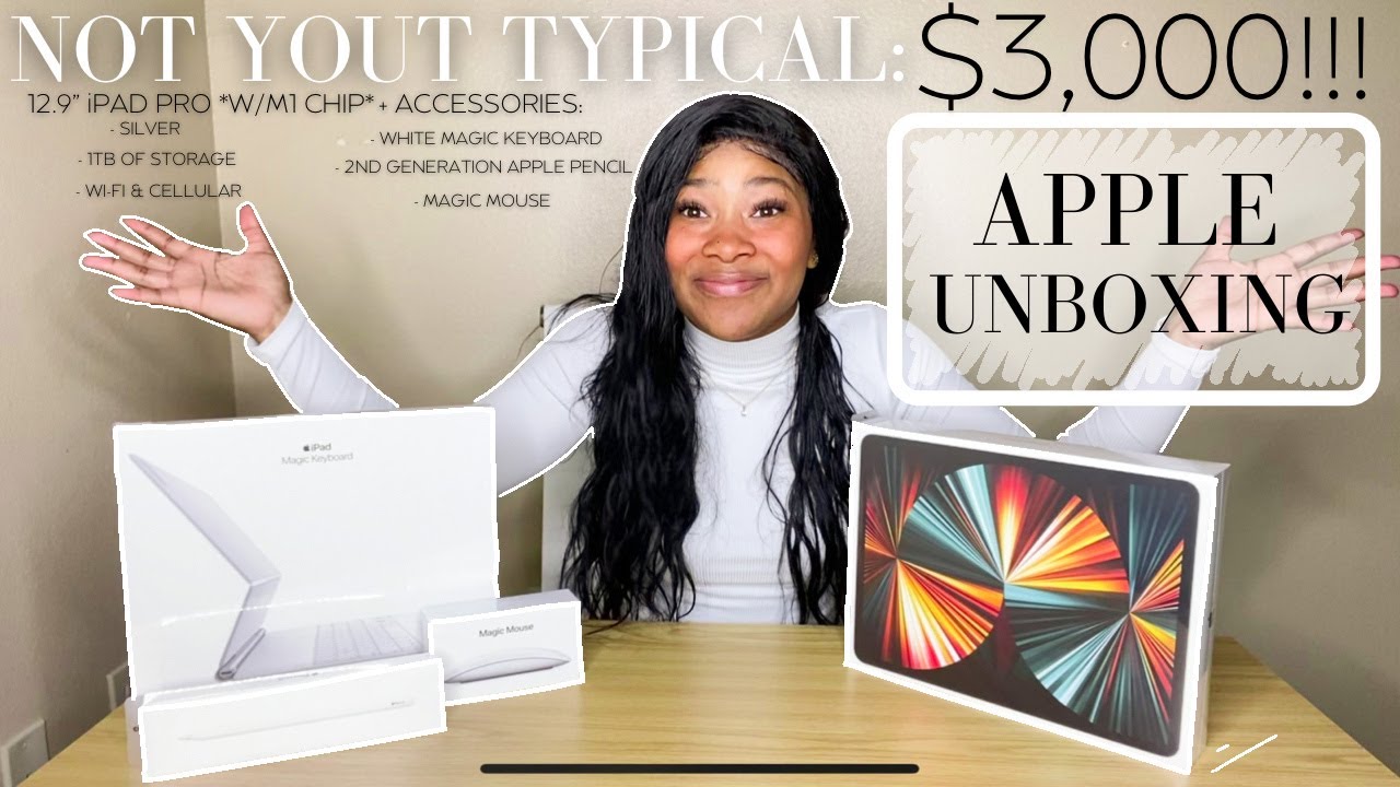 NEW 12.9” iPAD PRO UNBOXING (W/M1 CHIP) , MAGIC KEYBOARD + OTHER ACCESSORIES !!! | Itsalaniialoha