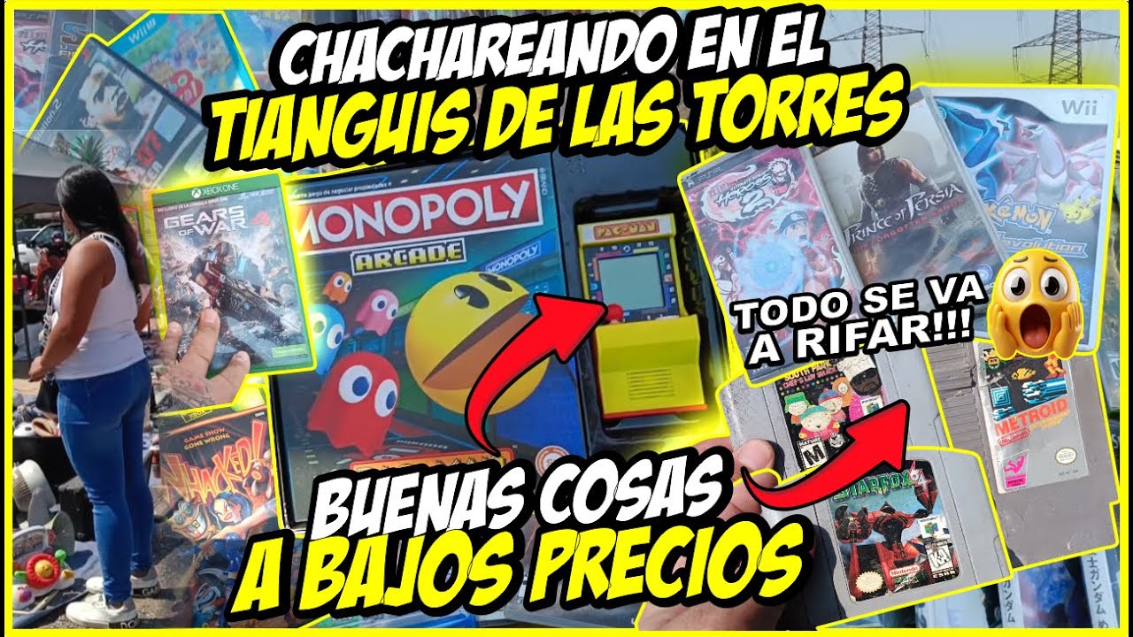 Chachareando en el TIANGUIS de las TORRES cartuchos n64 nes MONOPOLY Pacman y mas
