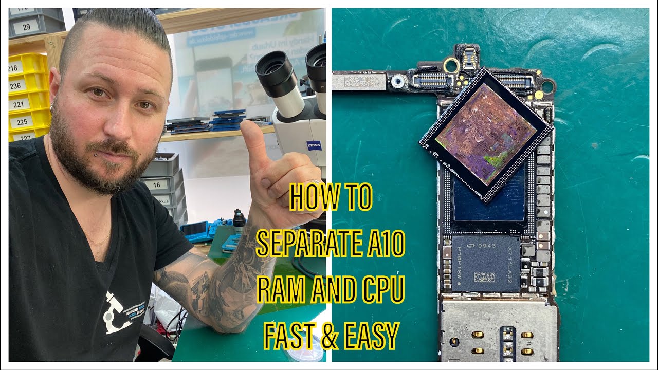 MASTERWORK - HOW TO SEPARATE iPHONE 7 A10 RAM AND CPU FAST AND EASY - RAM REPLACE - RAM REBALL