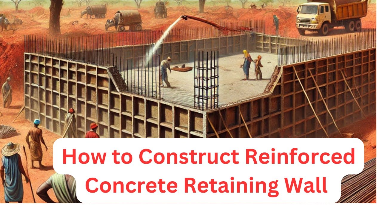 How to Construct Reinforced Concrete Retaining Wall | Structural Engineering | Construction Works |